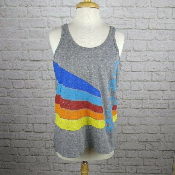 Chaser One Love Tank Top Pride Rainbow Gray 🌈 Active Athleisure NWT L - Picture 3 of 11